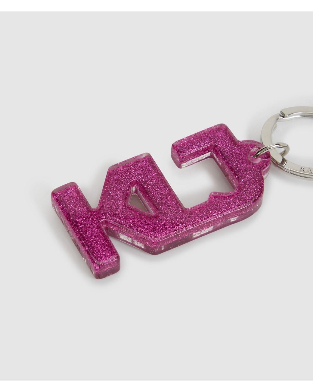 KL Jeans Pink Glitter Keychain