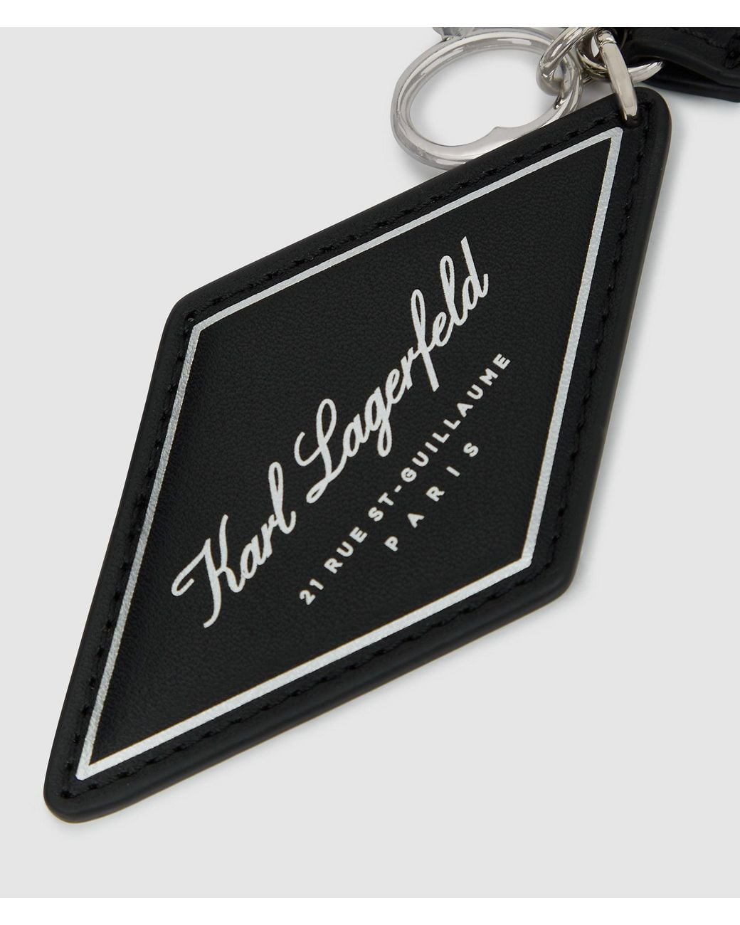 Karl Lagerfeld Black K/Autograph Padlock Charm