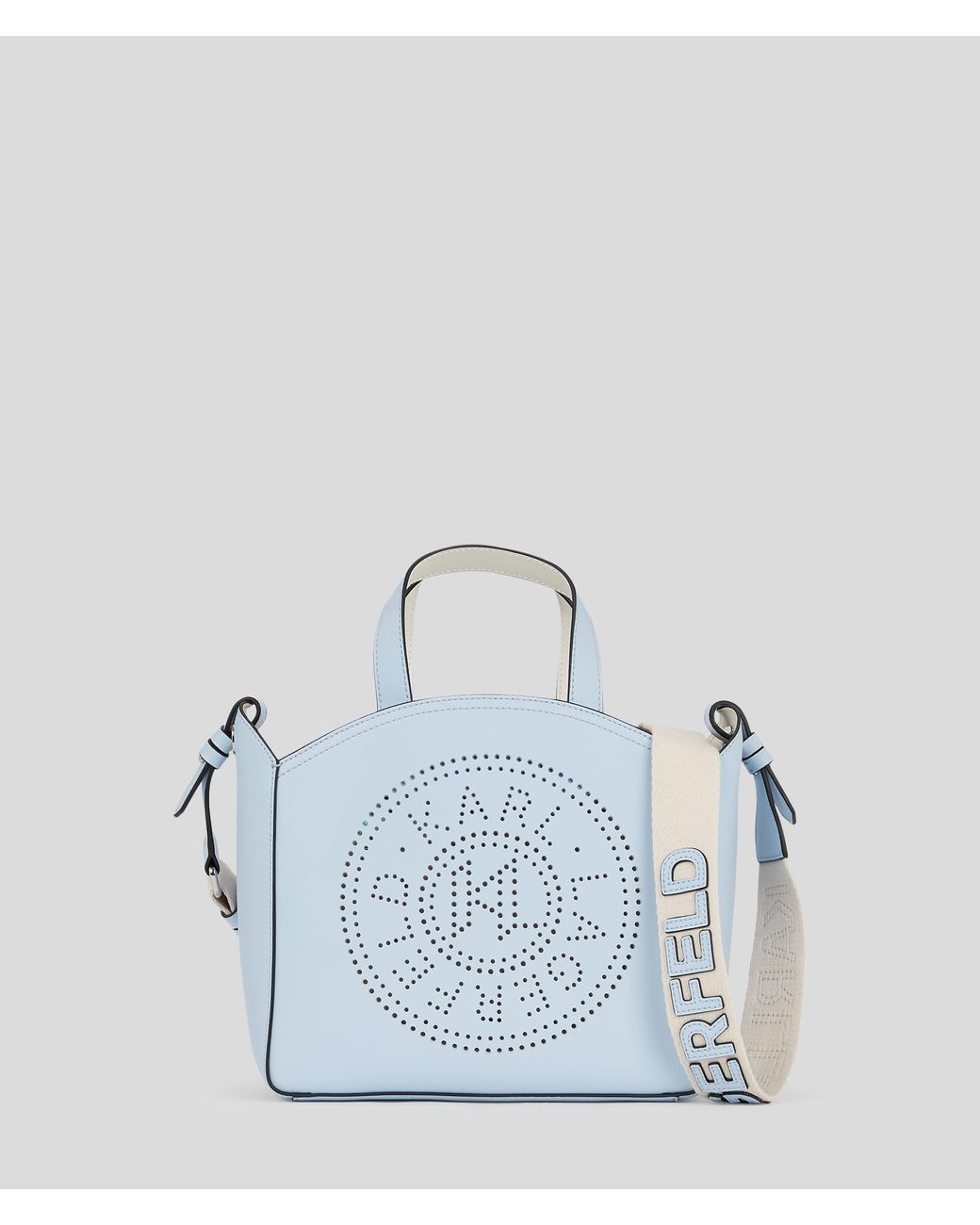 Karl Lagerfeld K circle Perforated Small Tote Bag in Blue Lyst UK