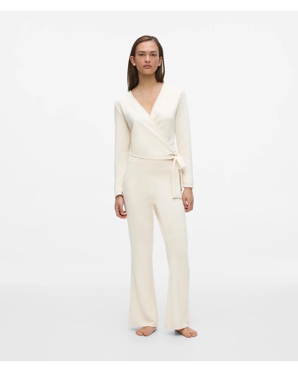 Karl Lagerfeld White Loungewear Flared Pants
