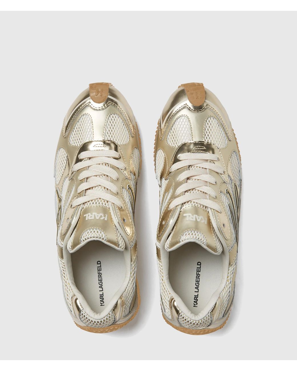 Karl Lagerfeld White Velocette Autograph Overlay Sneakers