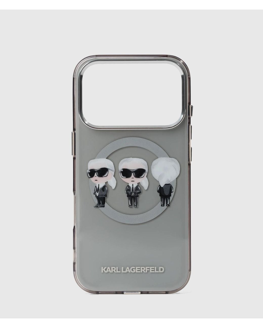 Karl Lagerfeld Gray Ikon Karl Trio Iphone 17 Pro Case