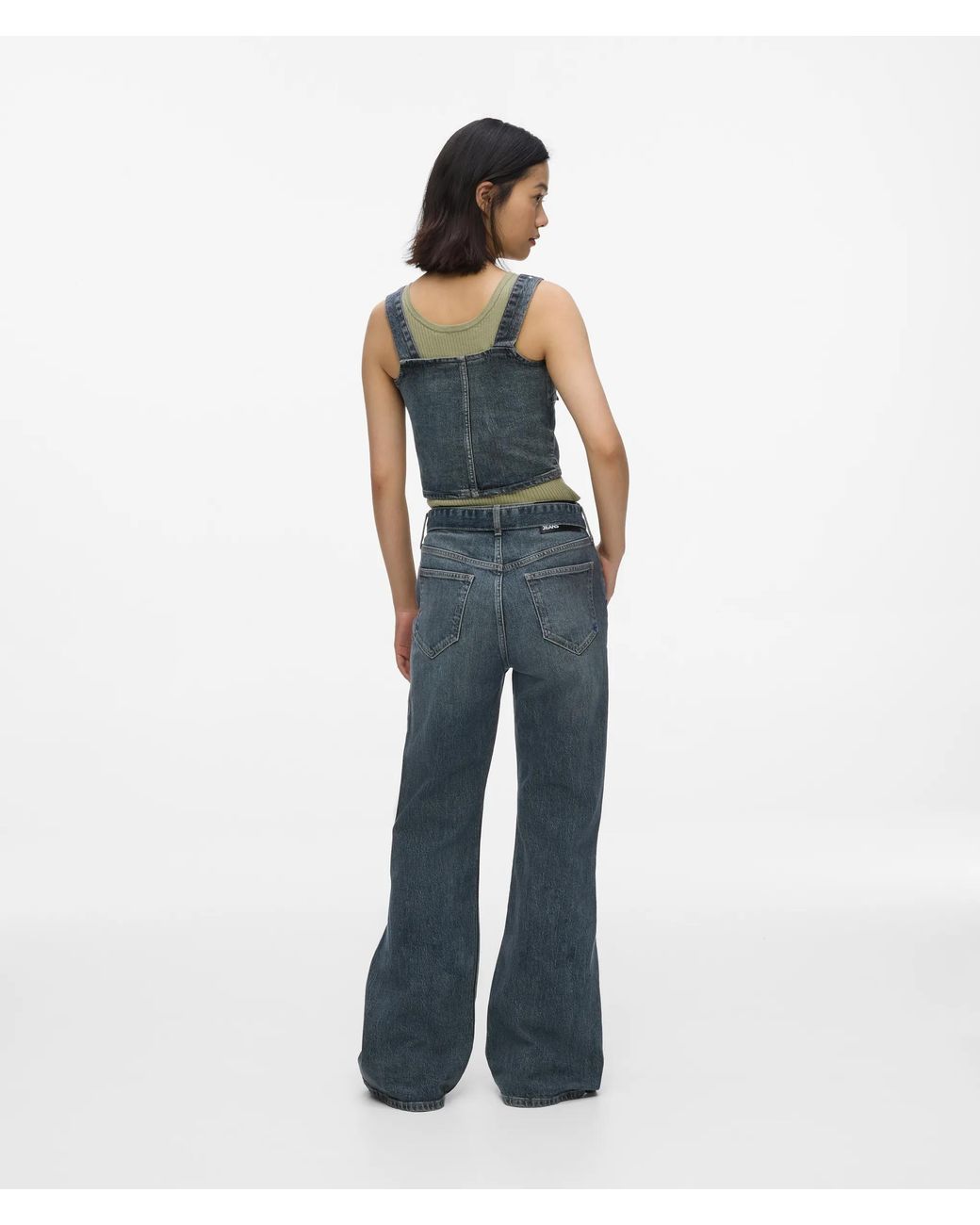 KL Jeans Blue Belted High-Rise Flared Jeans