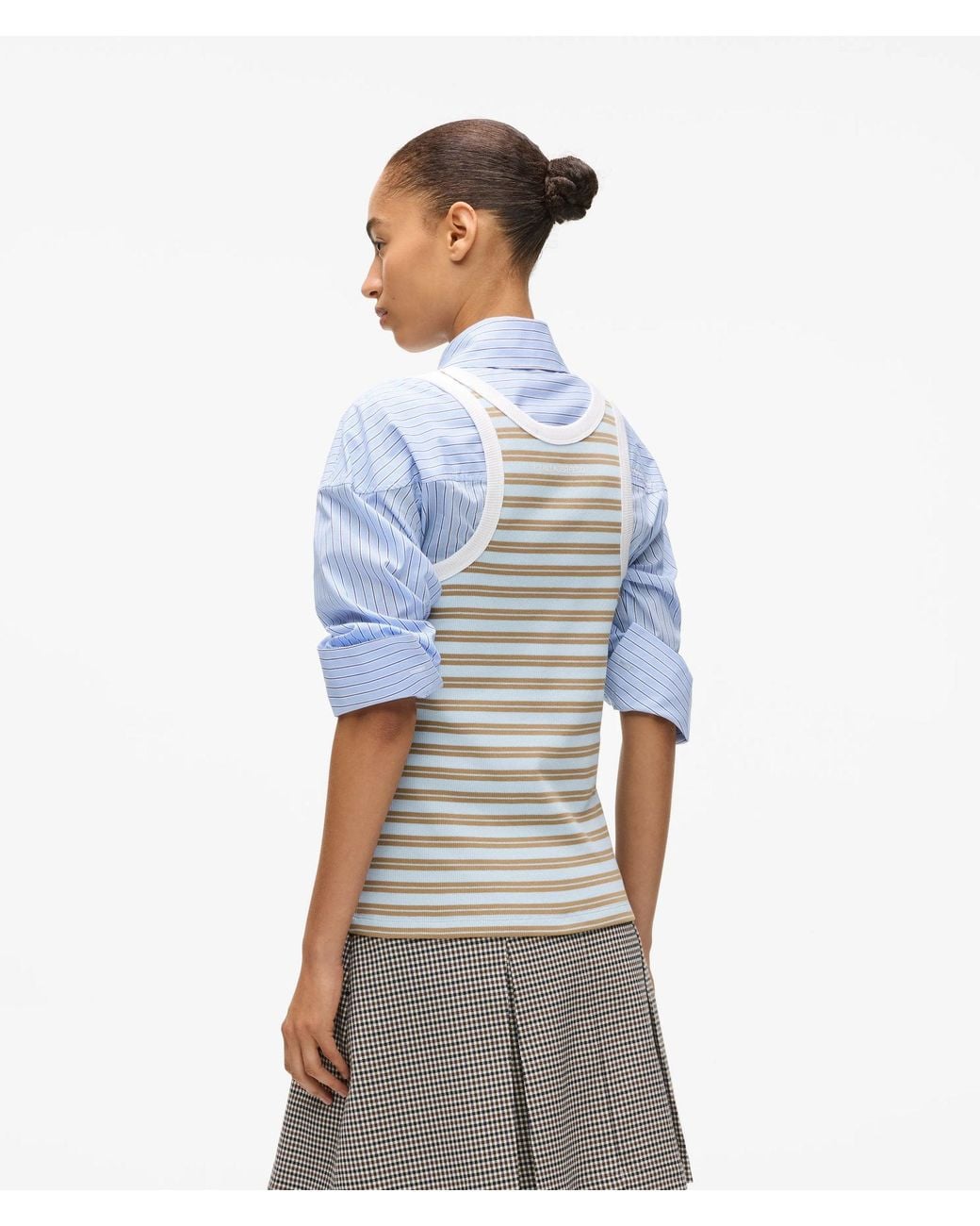 Karl Lagerfeld Blue Ikon Striped Tank Top, Multicoloured