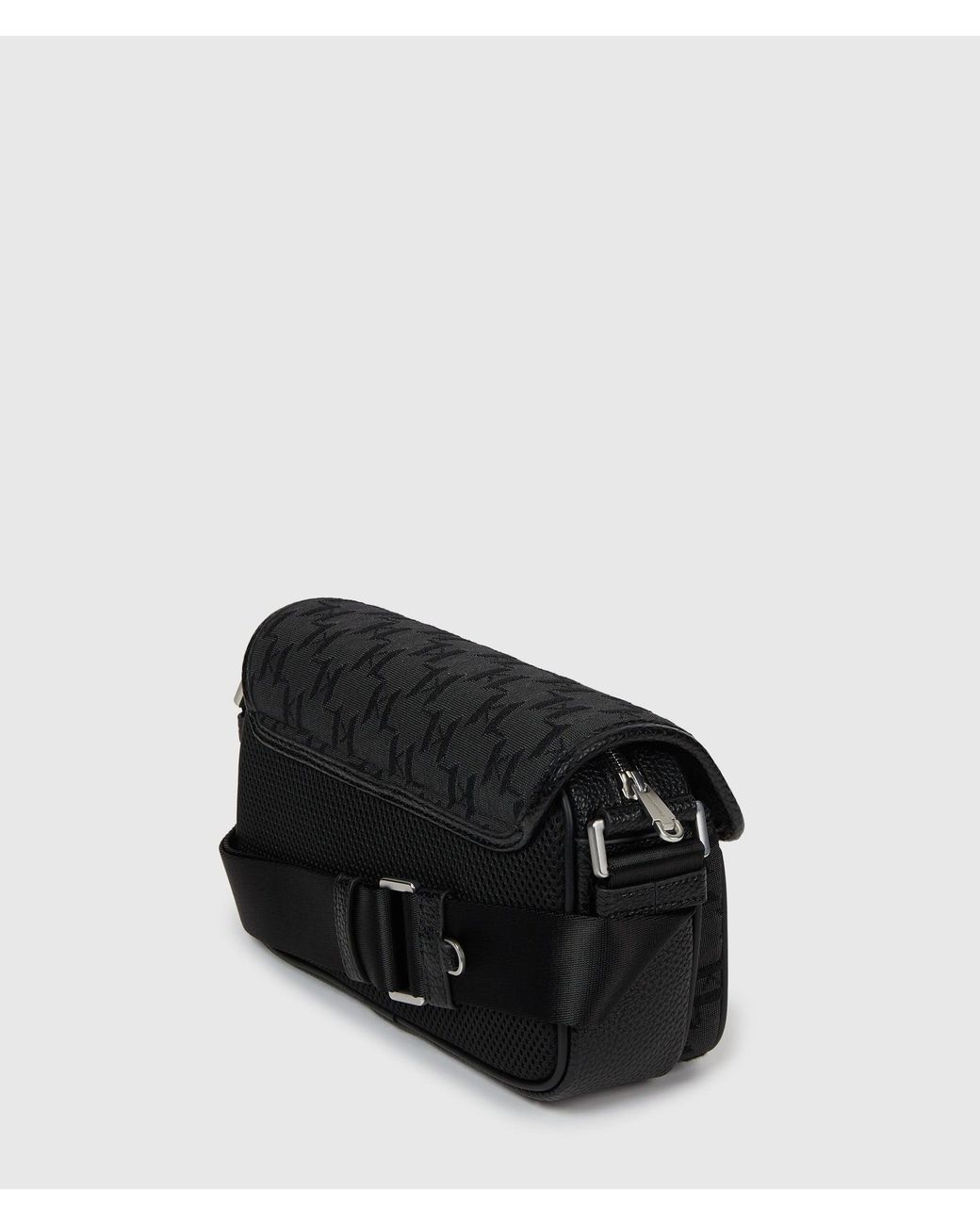 Karl Lagerfeld Black K/Monogram Jacquard Messenger Bag for men