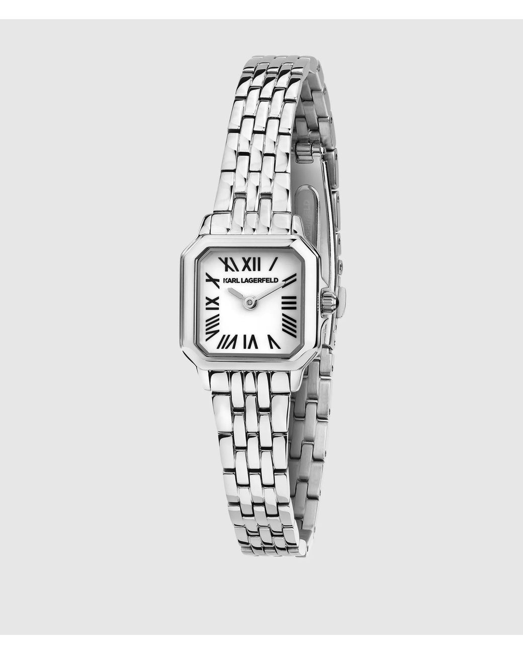 Karl Lagerfeld White Petite Square Logo Watch
