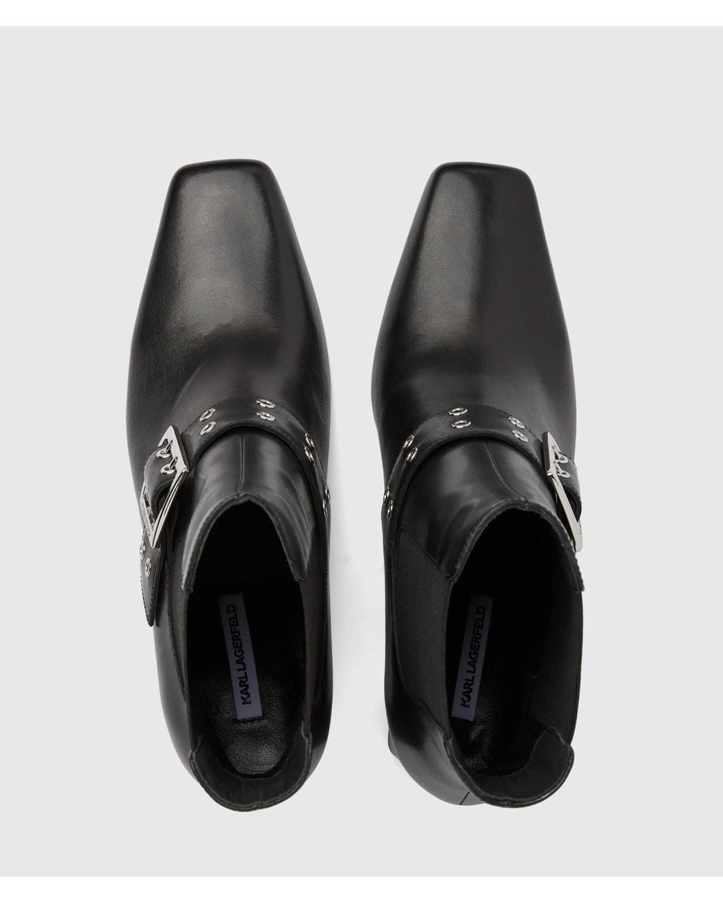Karl Lagerfeld Black Kati Buckle Chelsea Boots