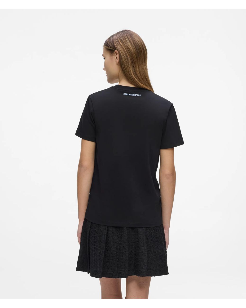 Karl Lagerfeld Black Exclusive Ikon Choupette Graphic T-Shirt