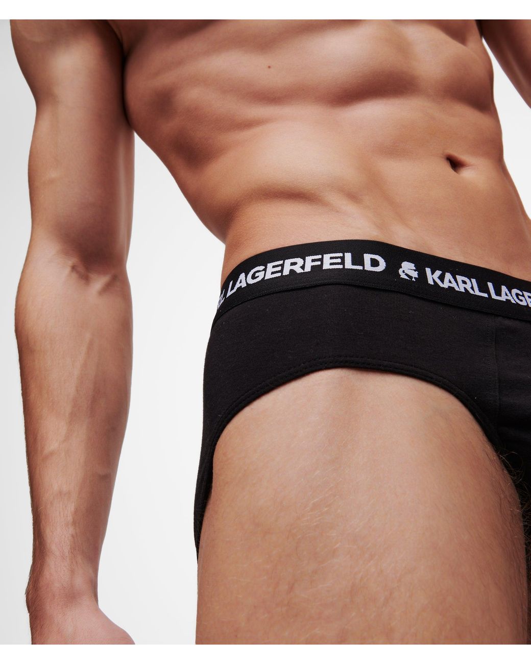 Karl Lagerfeld Black Logo Briefs – 3-Pack for men