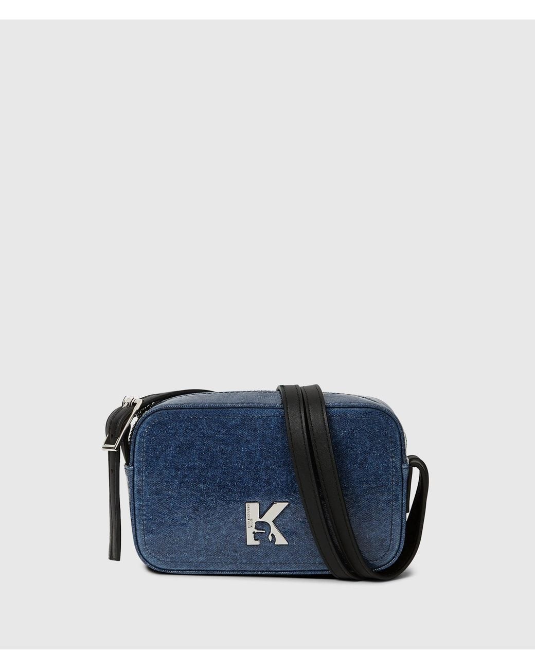 KL Jeans Blue K Logo Denim Camera Bag
