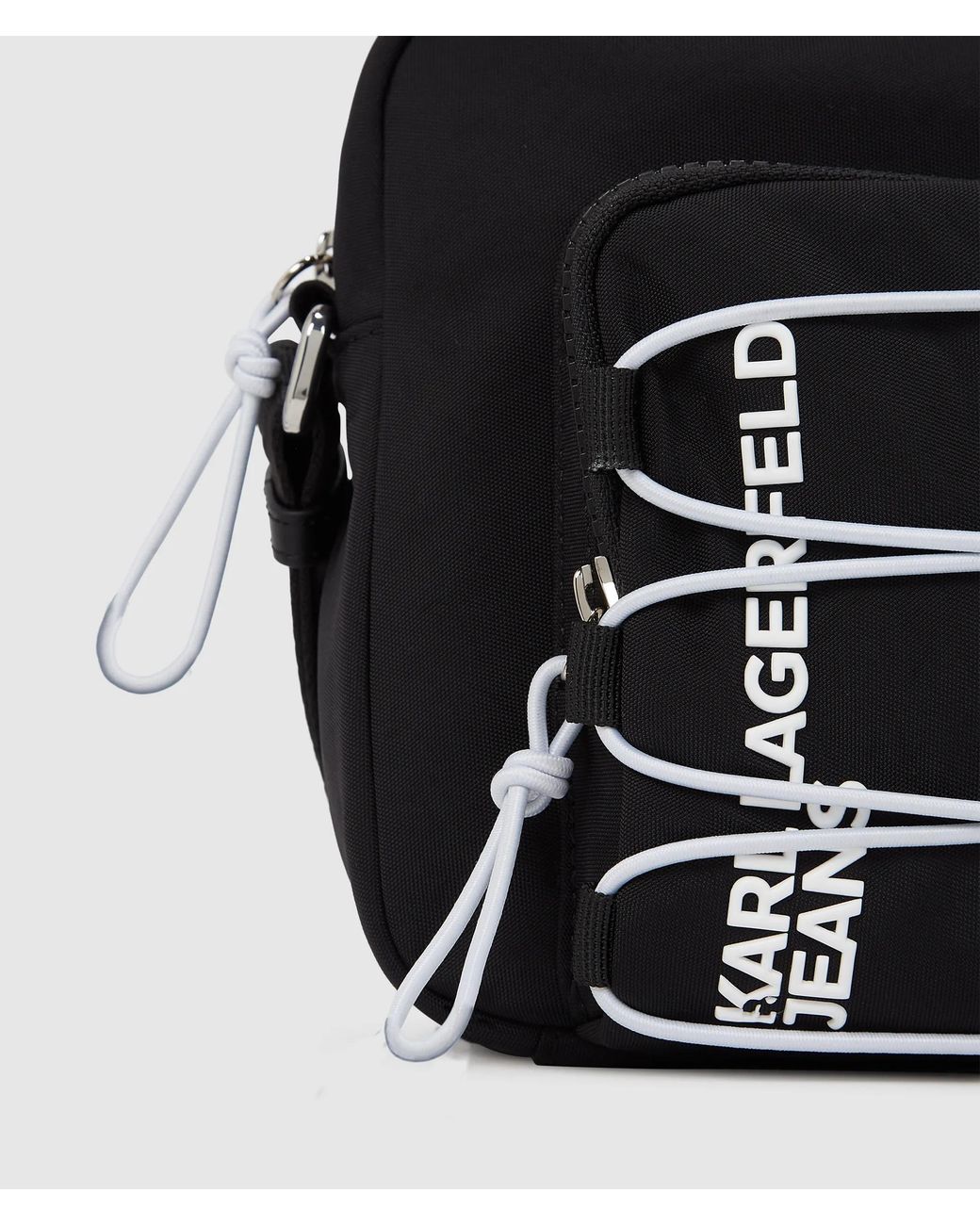 KL Jeans Black Utility Drawstring Camera Bag for men
