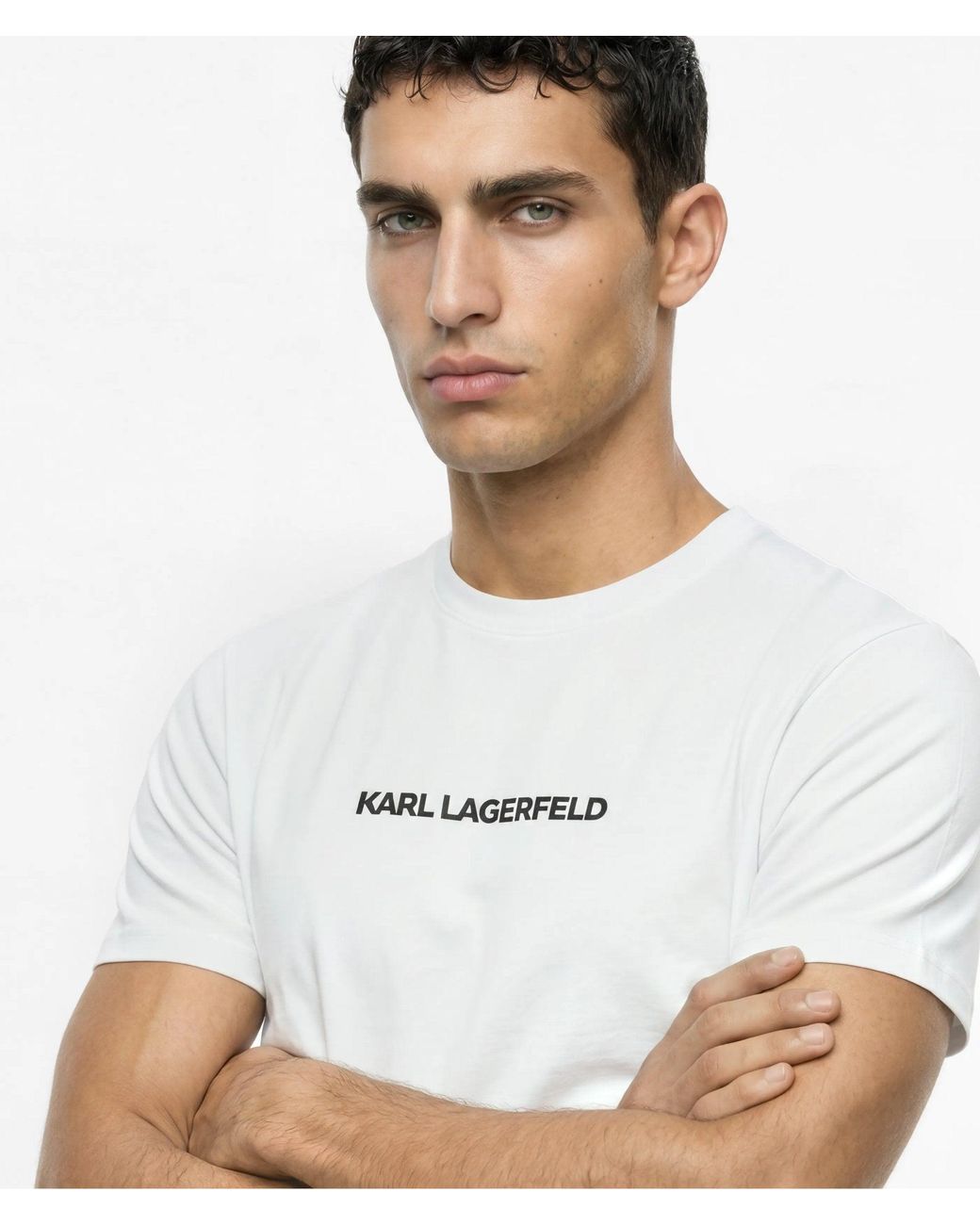 Karl Lagerfeld White Logo Pajama T-Shirt And Trunks Gift Set for men