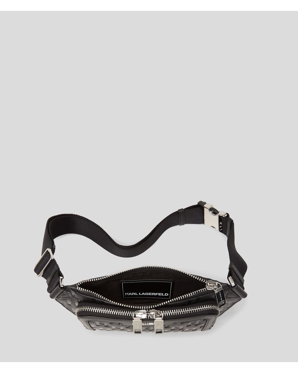 Karl Lagerfeld K loom Leather Bum Bag in Black for Men Lyst UK