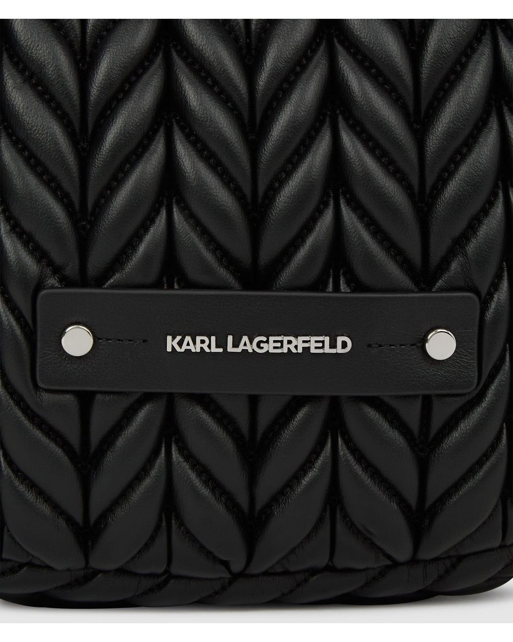 Karl Lagerfeld Black K/Weave Small Hobo Bag