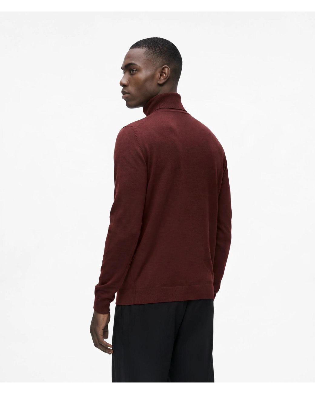 Karl Lagerfeld Red Wool Turtleneck Sweater for men