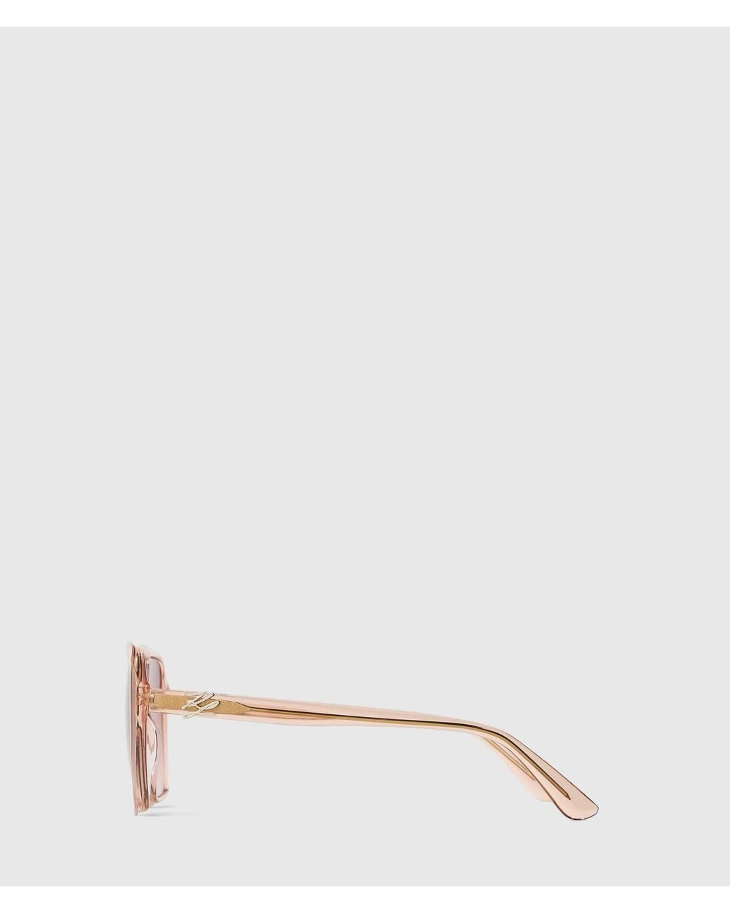 Karl Lagerfeld Pink Autograph Square Sunglasses