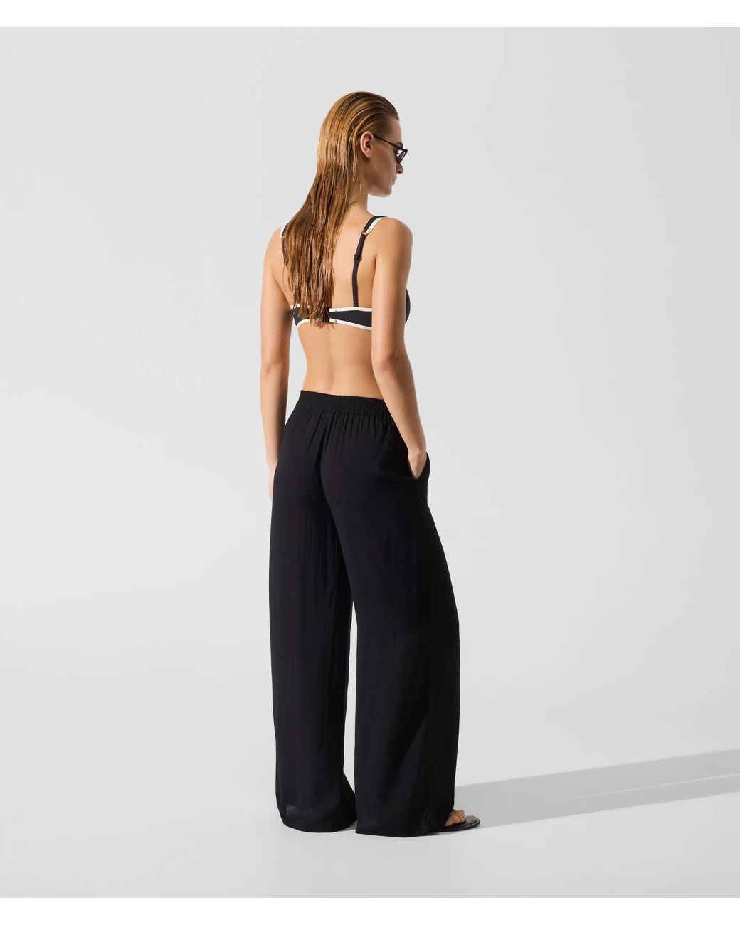 Karl Lagerfeld Blue Signature Beach Pants