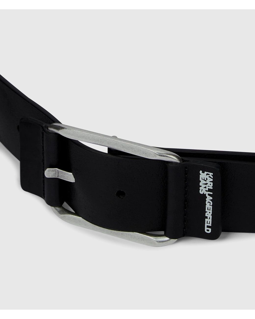 KL Jeans Black Vintage Leather Belt for men