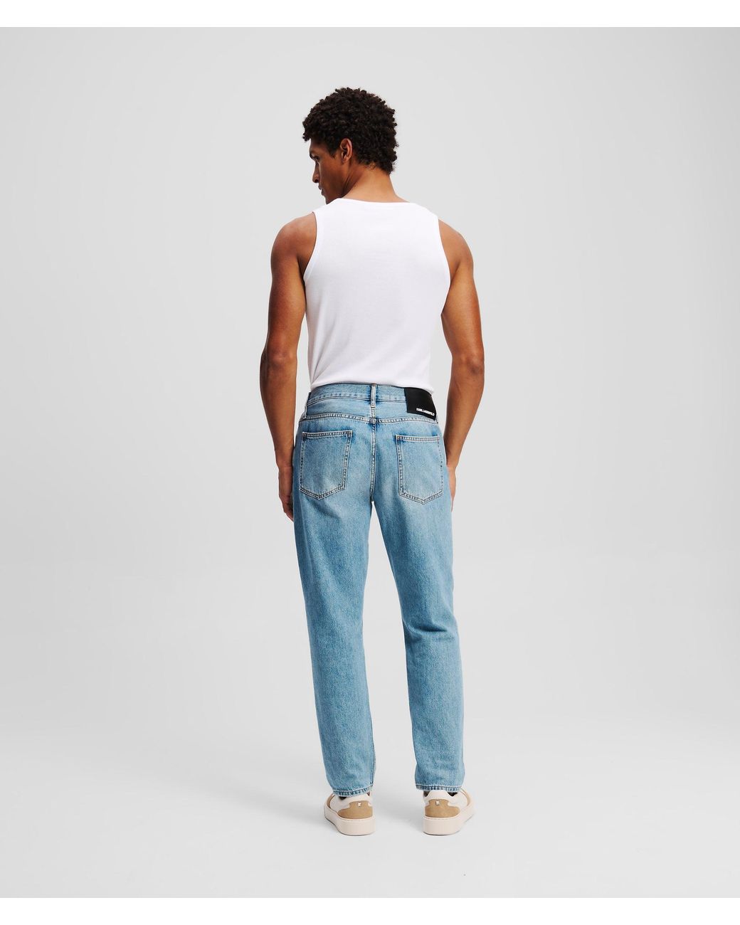 Karl Lagerfeld Blue Logo Tapered Jeans for men