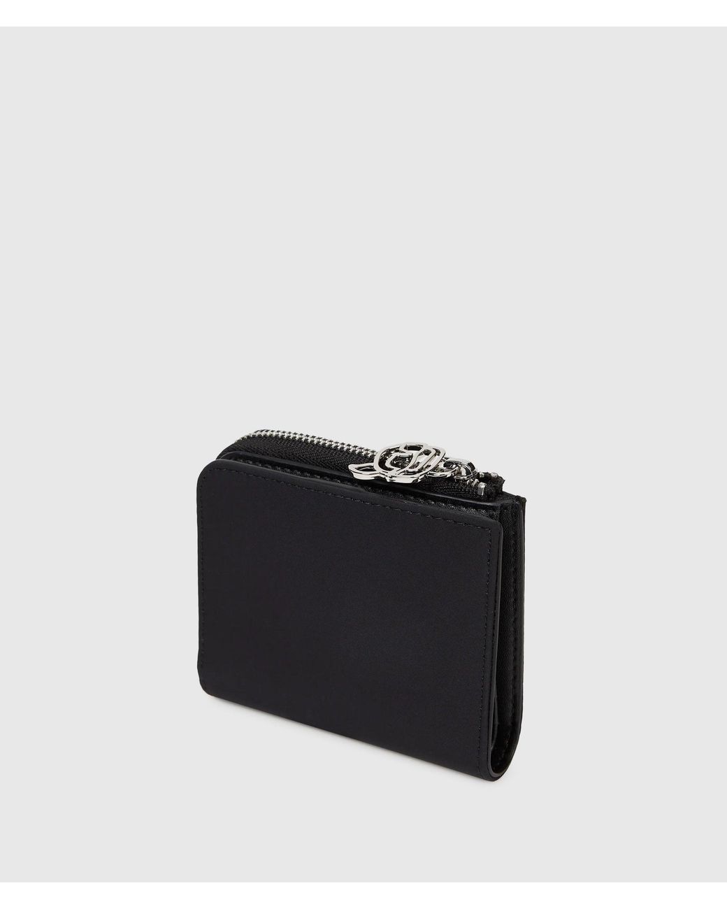Karl Lagerfeld Black Ikon Nylon Small Bifold Wallet