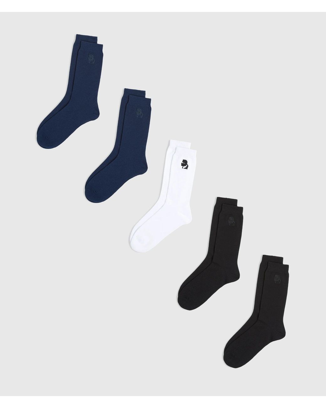 Karl Lagerfeld Blue Kameo Socks – 5-Pack, Multicoloured for men