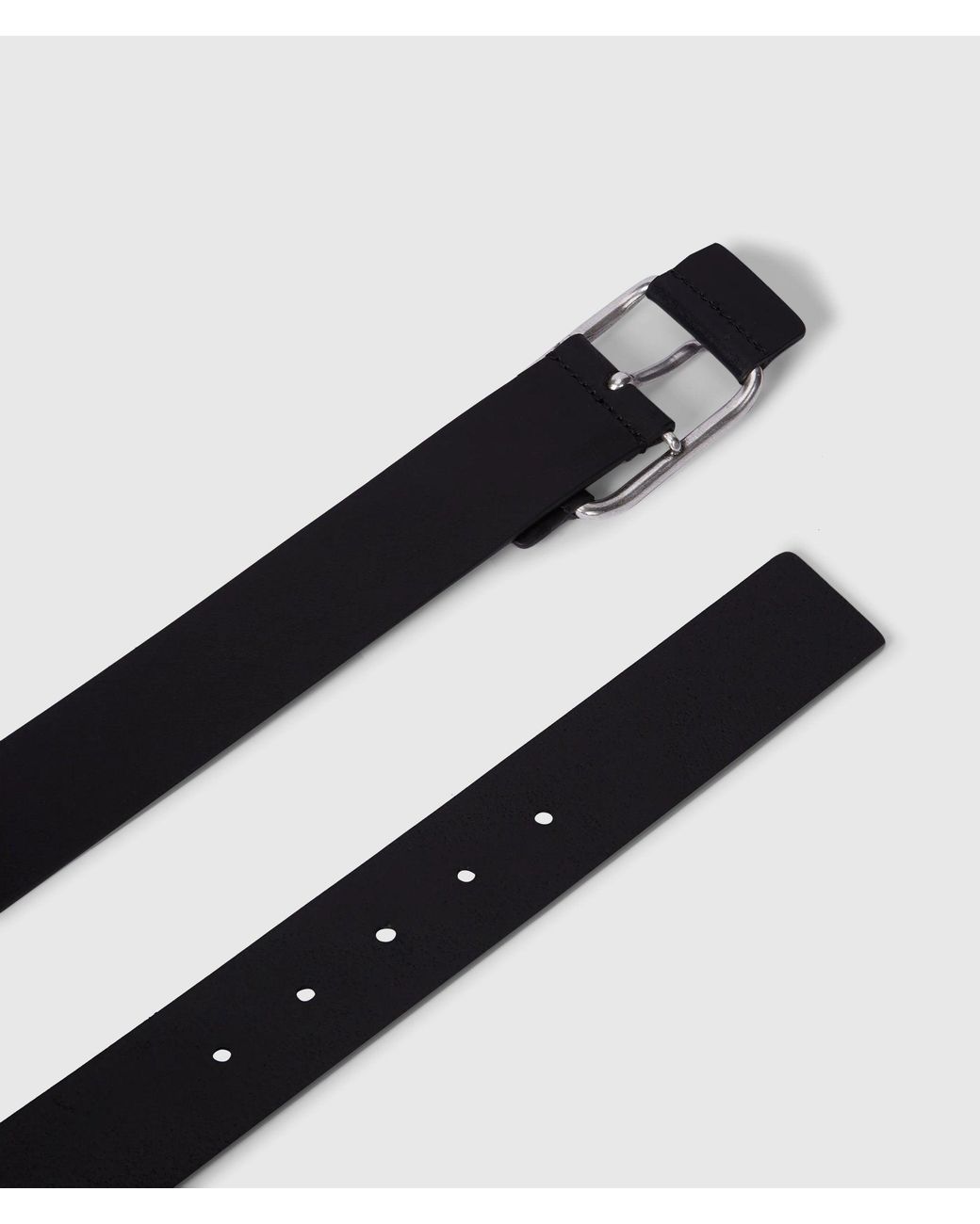 KL Jeans Black Vintage Leather Belt for men