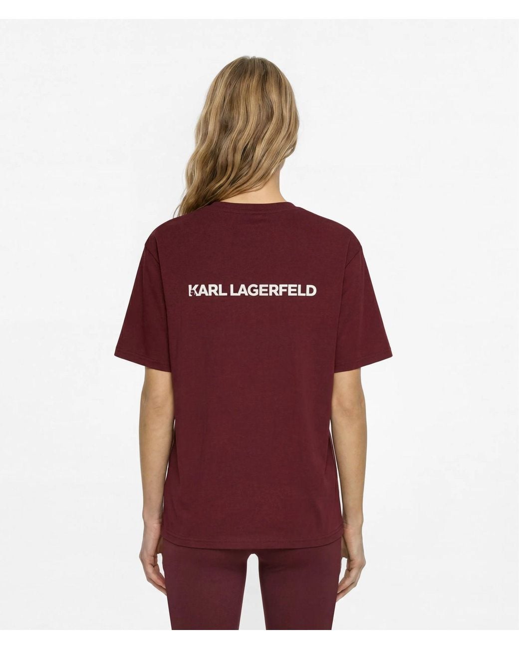Karl Lagerfeld Red Logo Athleisure T-Shirt