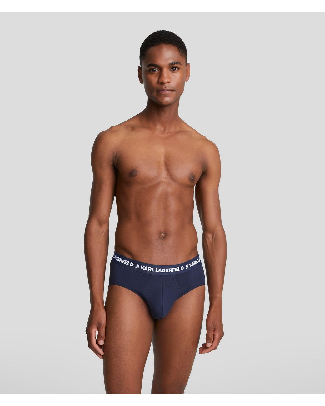 Karl Lagerfeld White Logo Briefs – 3-Pack for men