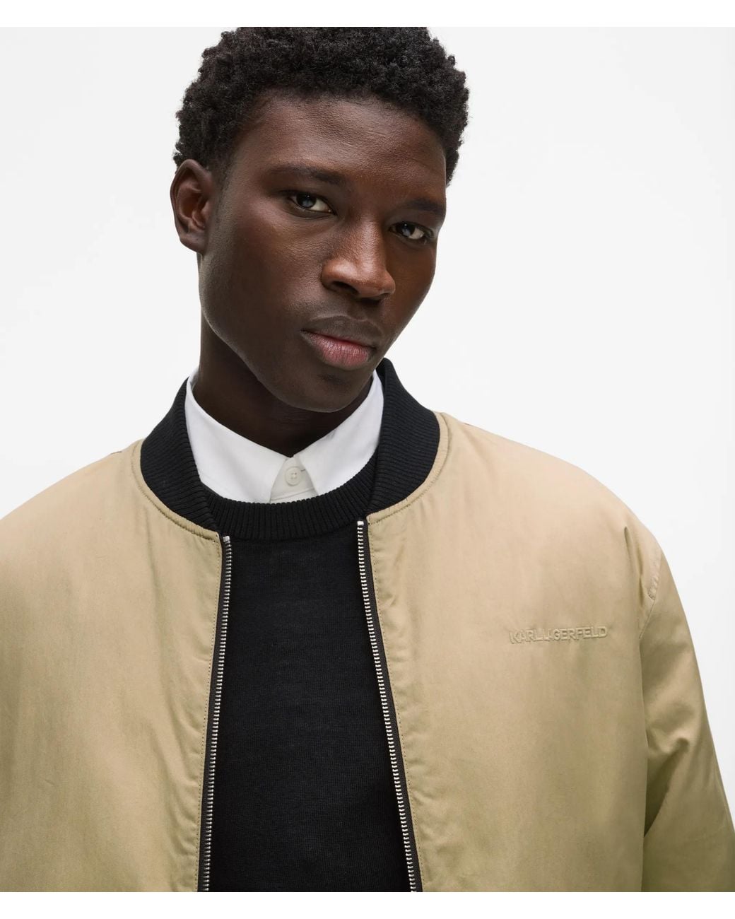 Karl Lagerfeld Black Reversible Maison De Karl Bomber Jacket for men