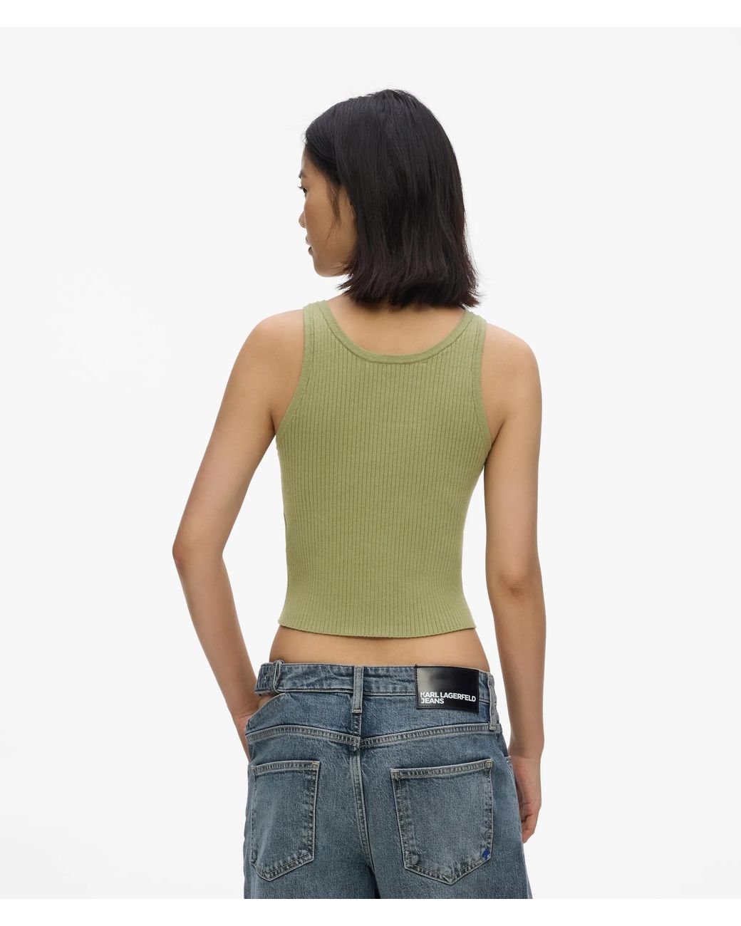 KL Jeans Green Knitted Tank Top
