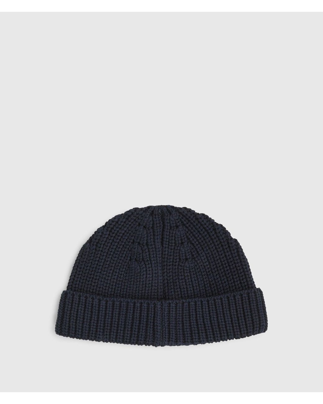 KL Jeans Blue Rib-Knit Docker Beanie for men