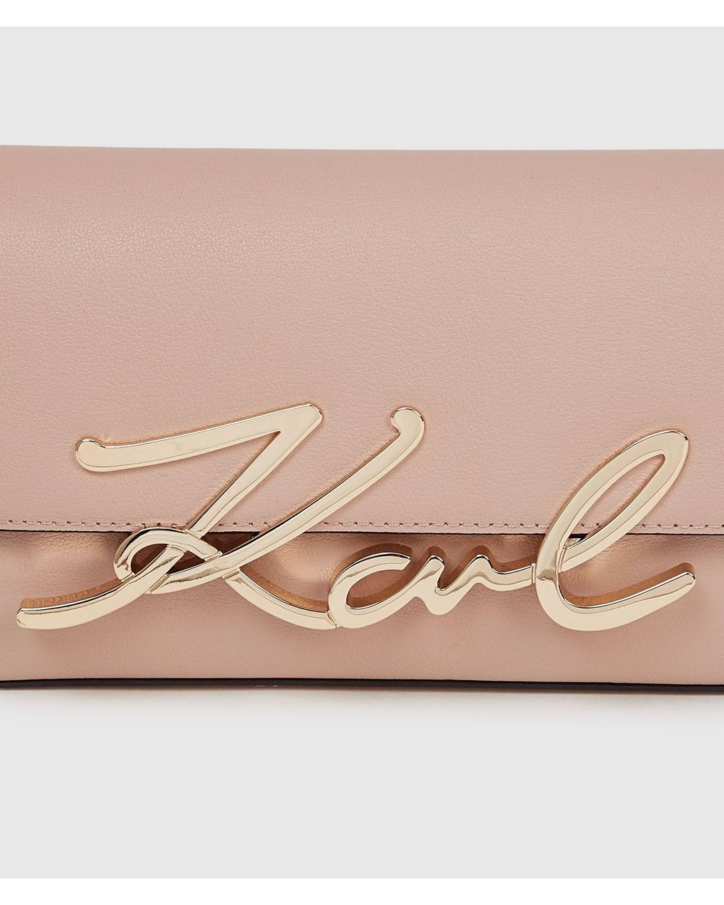 Karl Lagerfeld Natural K/Signature Small Chain Shoulder Bag