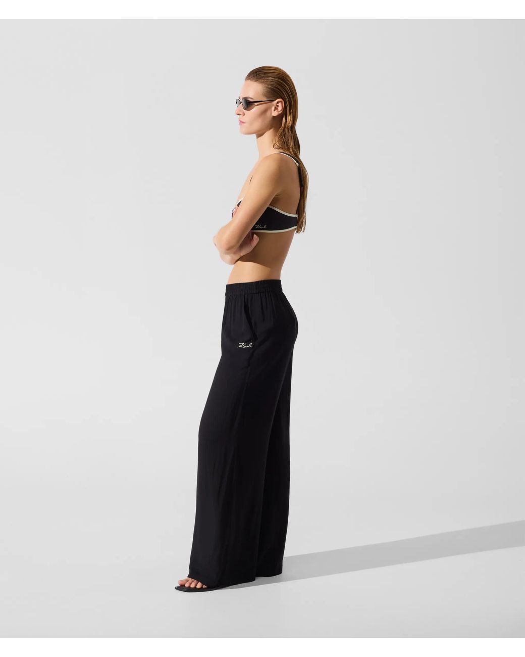 Karl Lagerfeld Blue Signature Beach Pants