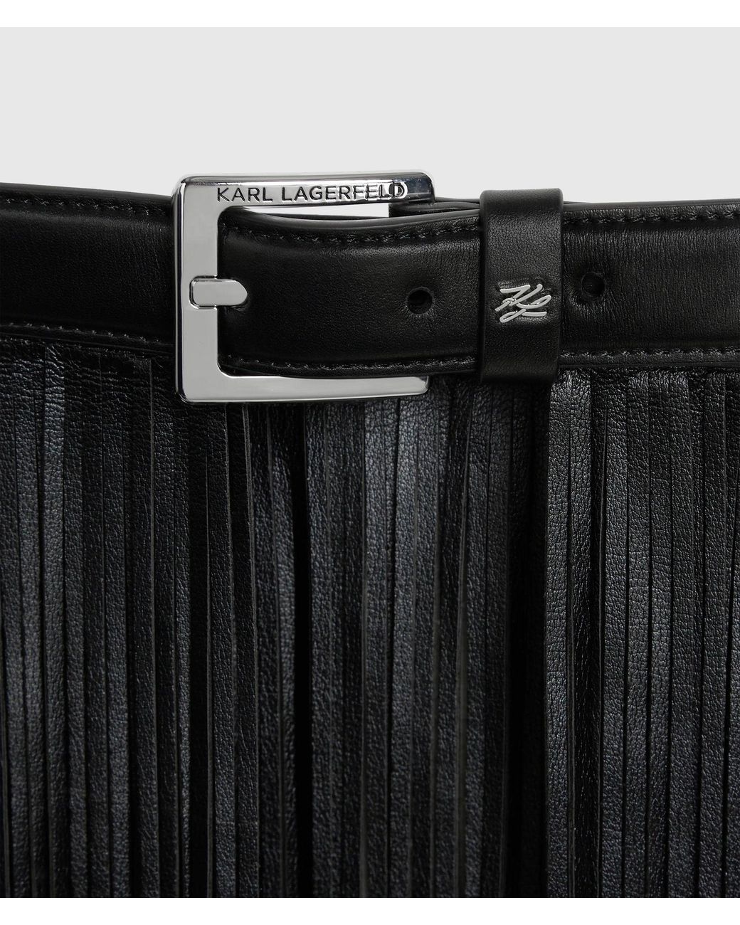 Karl Lagerfeld Black K/Autograph Fringe Belt