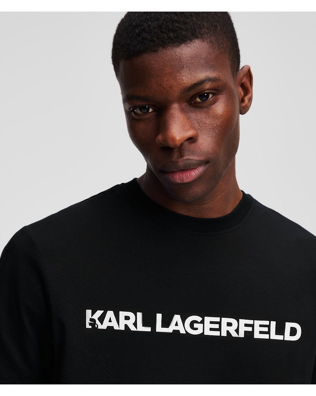 Karl Lagerfeld Black Logo T-Shirt for men