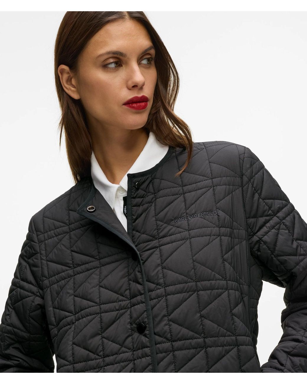 Karl Lagerfeld Black Lightweight Quilted Jacket
