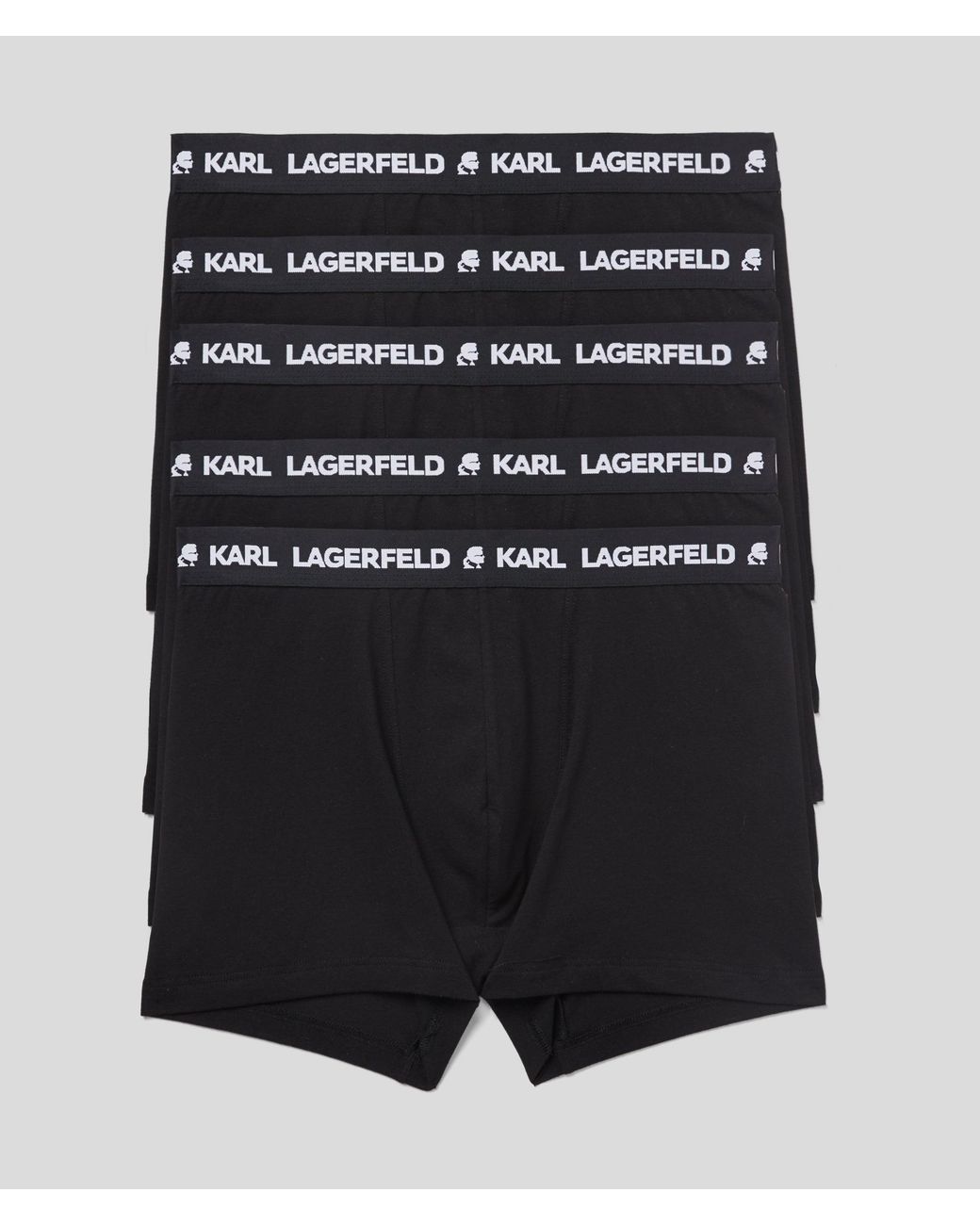 Karl Lagerfeld Black Logo Trunks – 5-Pack for men