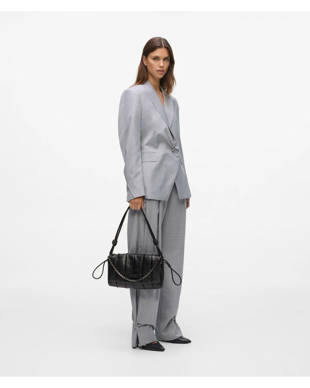 Single Chain Magnets KARL LAGERFELD K/Axis Piping Shoulder Bag in Black | Lyst