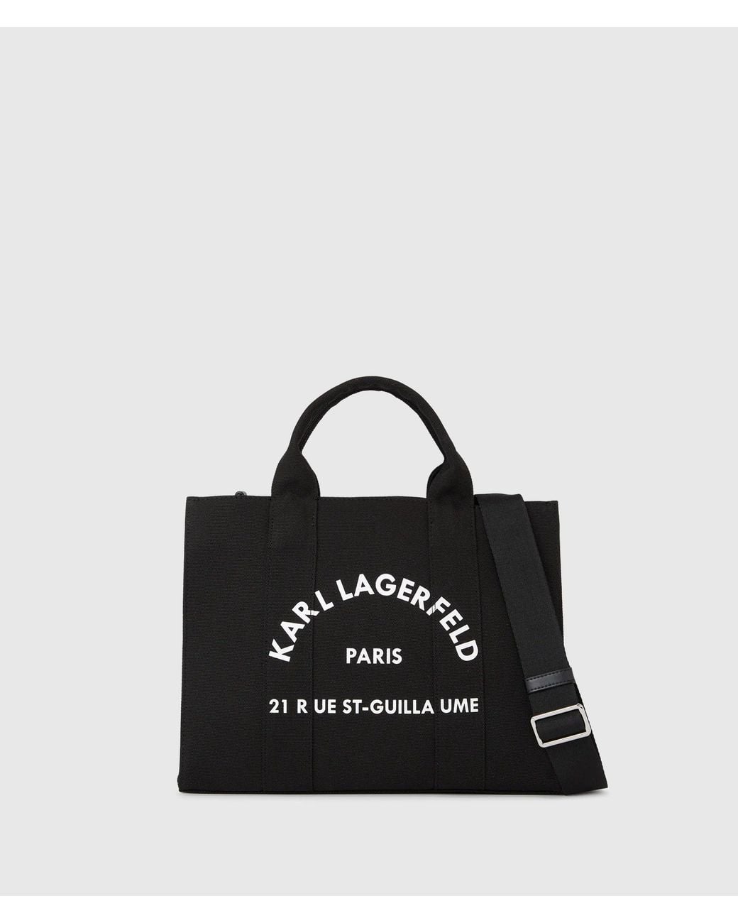 Karl Lagerfeld Black Rue St-Guillaume Medium Square Tote Bag