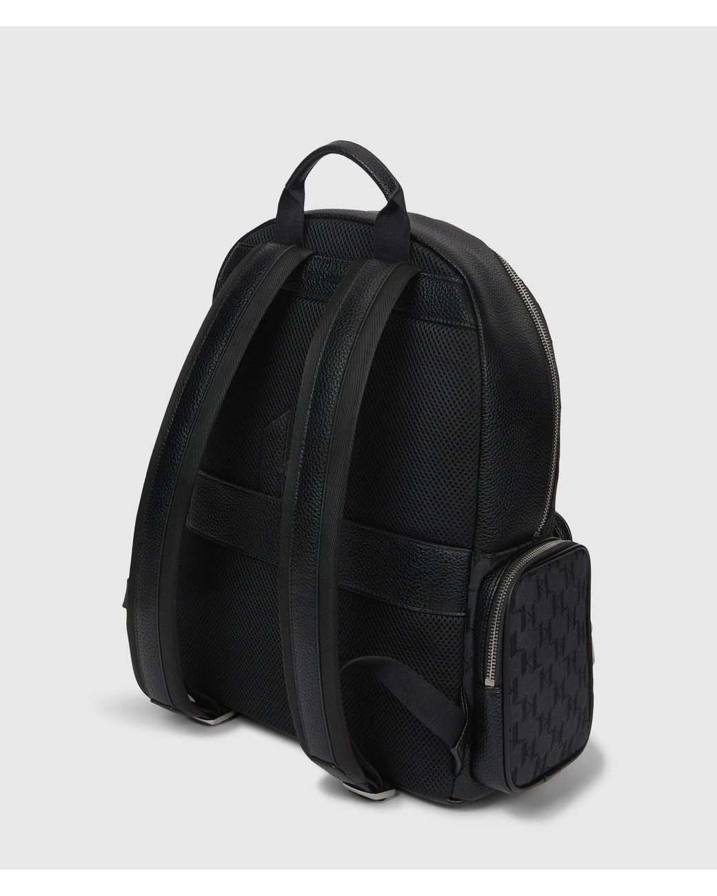 Karl Lagerfeld Black K/Monogram Jacquard Backpack for men