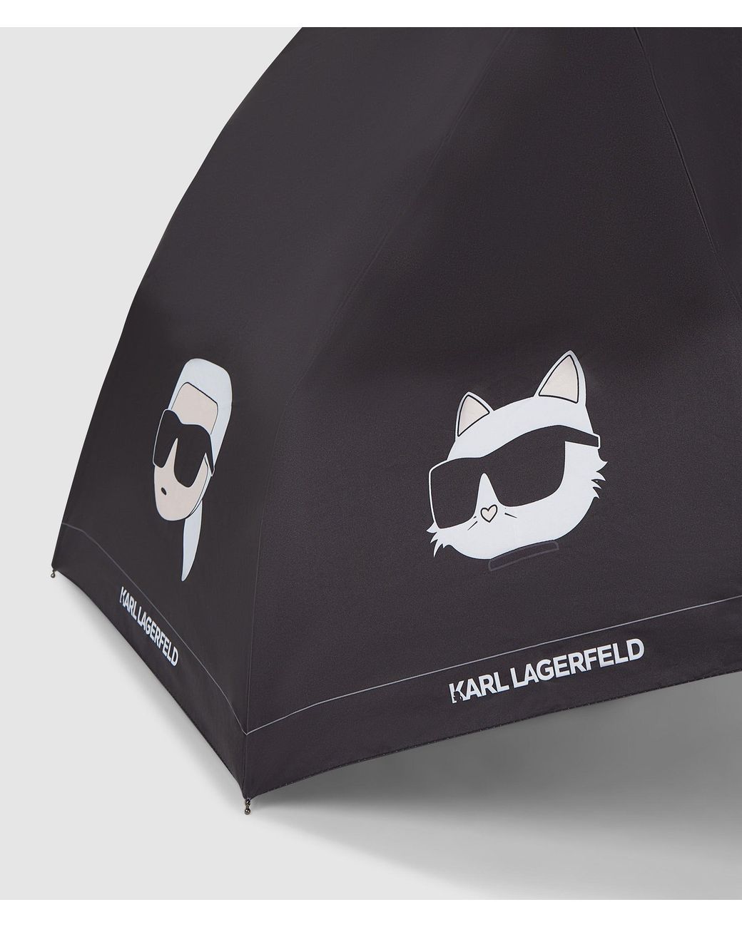 Karl Lagerfeld White Ikon Umbrella