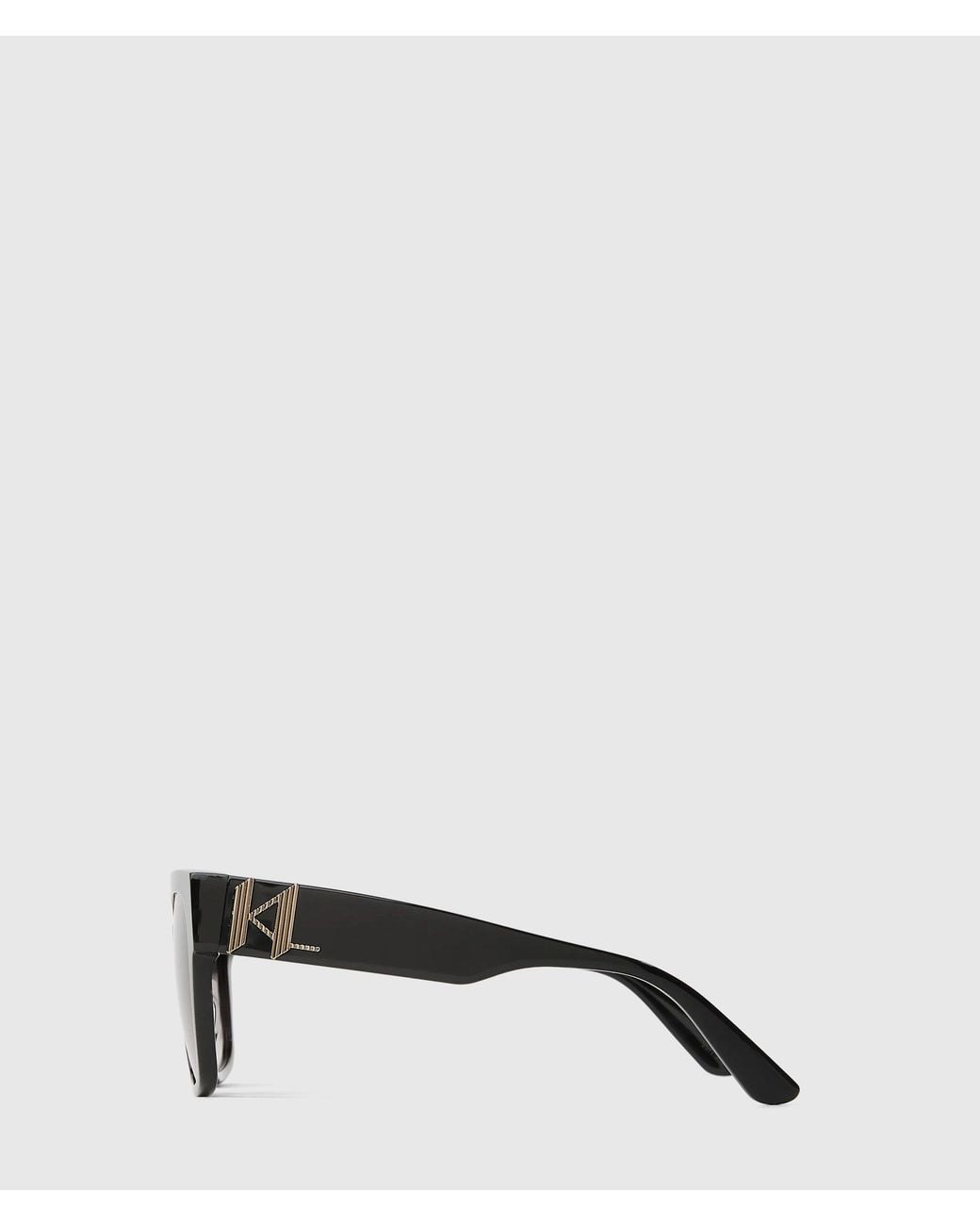 Karl Lagerfeld Black Monogram Square Sunglasses