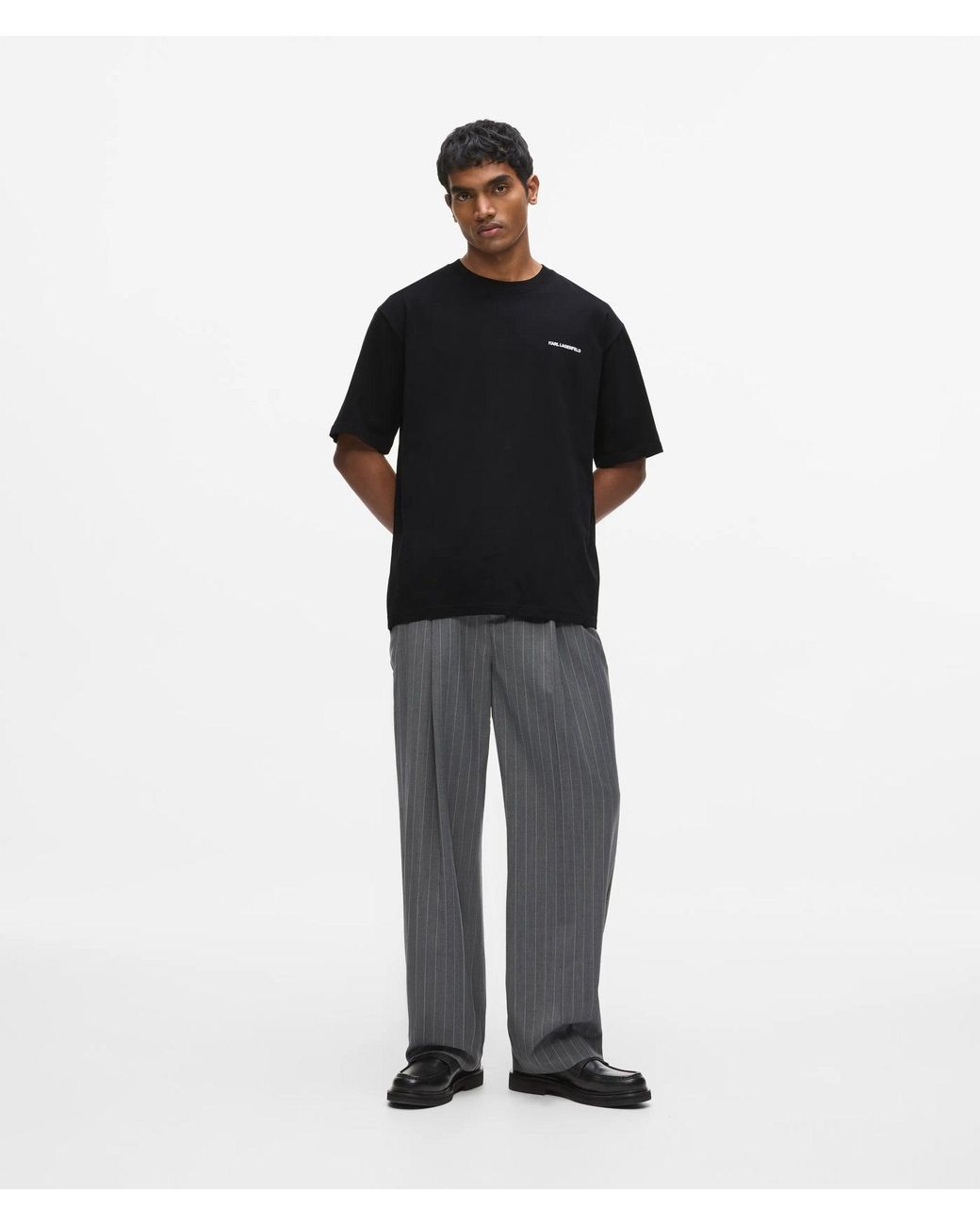 Karl Lagerfeld Black Rue St-Guillaume Relaxed T-Shirt for men