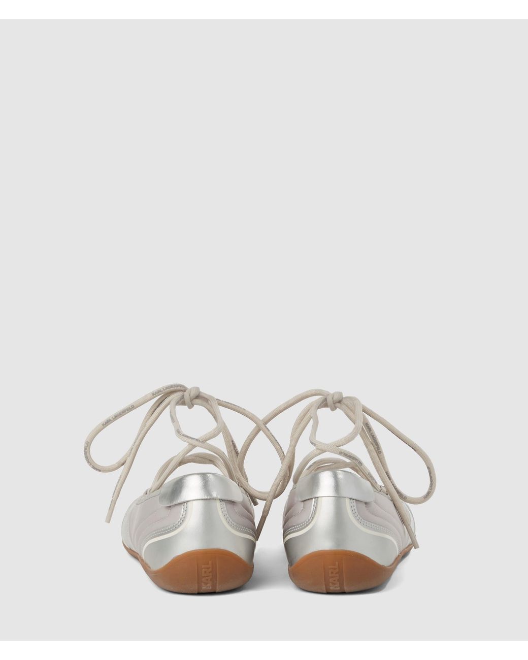 Karl Lagerfeld White Altia Ballerina Flats