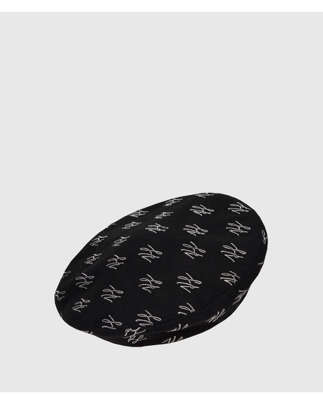 Karl Lagerfeld Black K/Autograph Glitter Beret