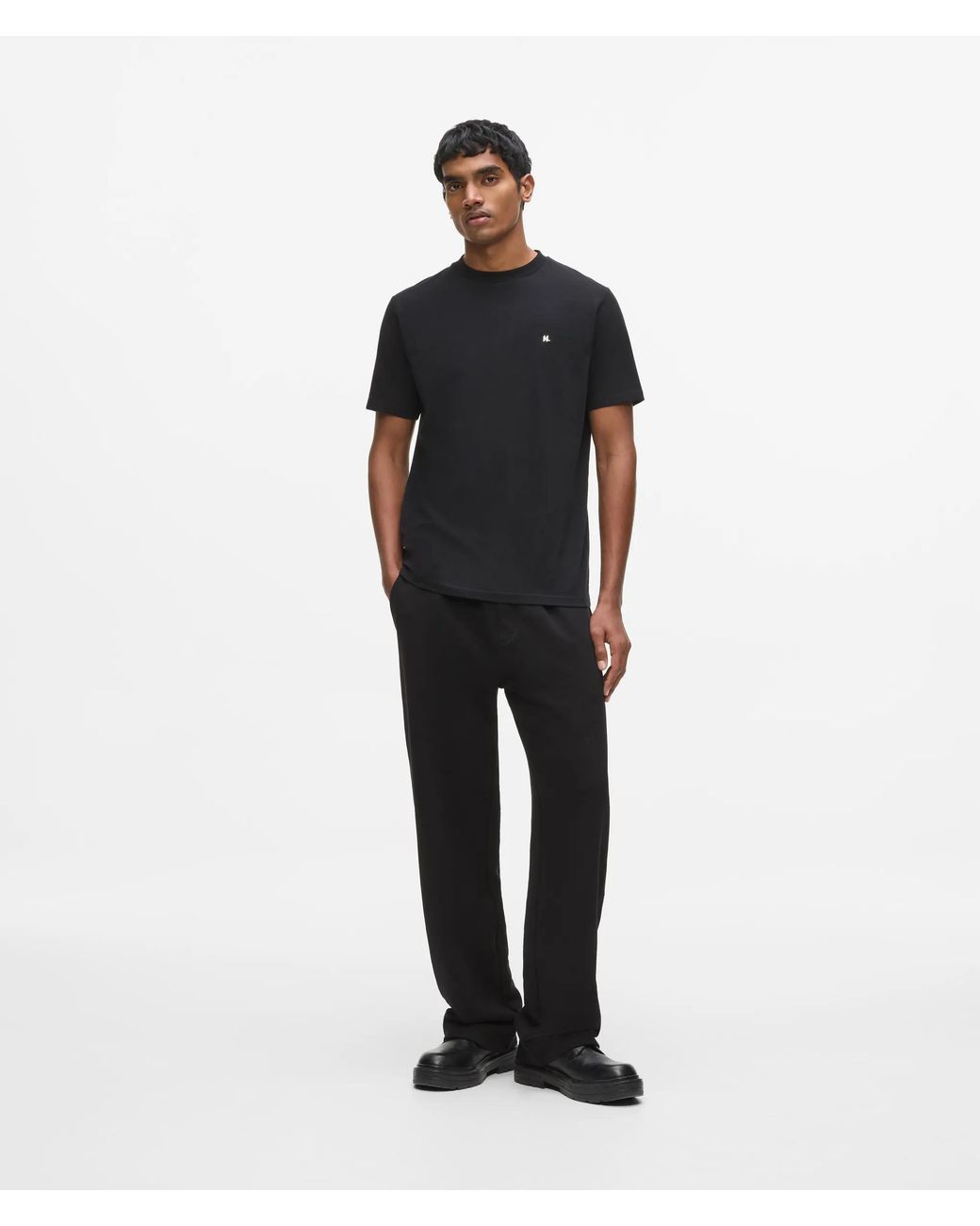 Karl Lagerfeld Black Loose-Fit Sweatpants for men