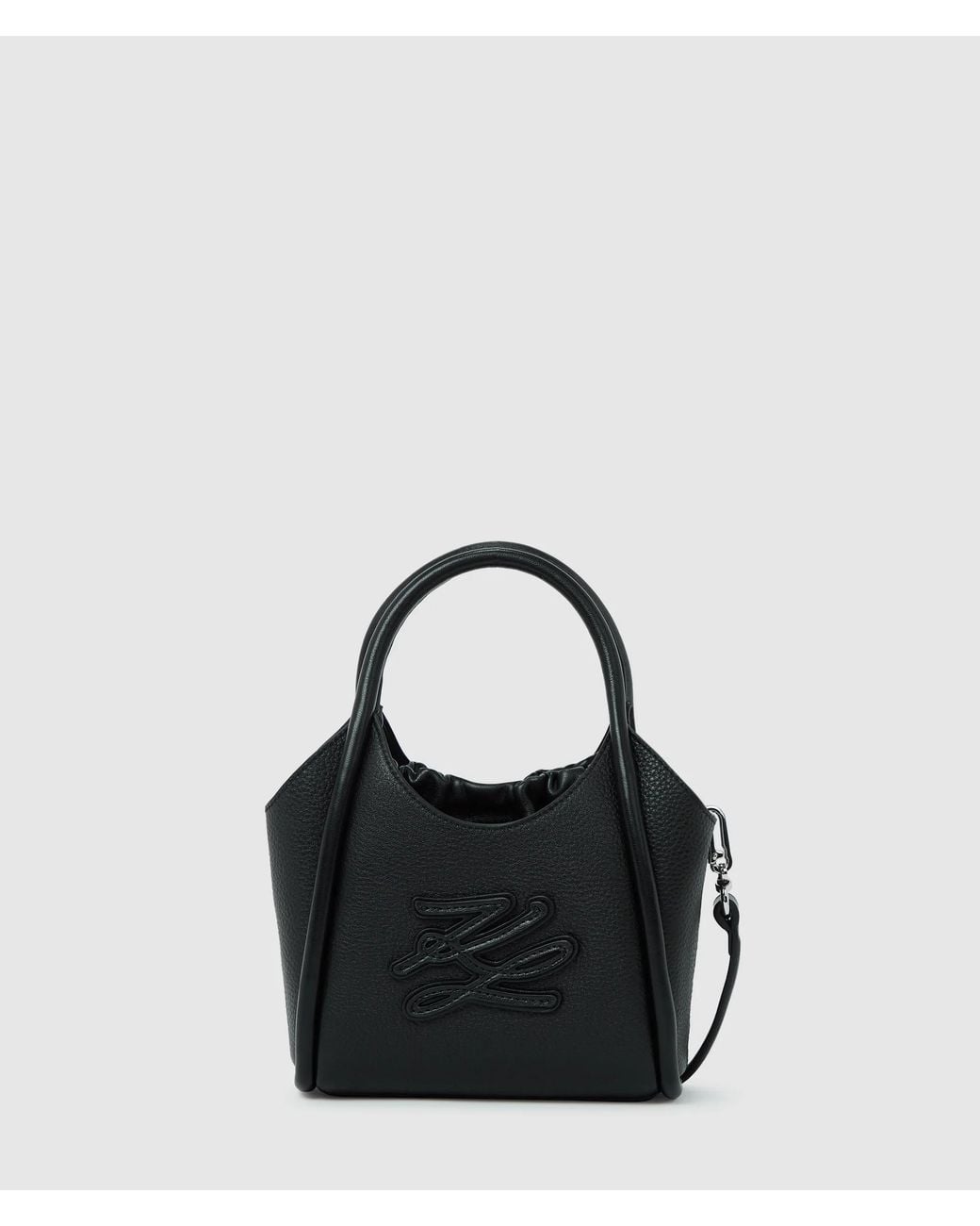 Karl Lagerfeld Black K/Autograph Patch Mini Tote Bag