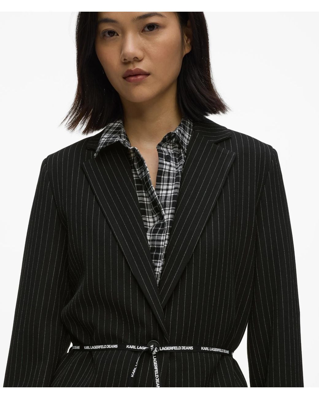 KL Jeans Black Pinstripe Blazer