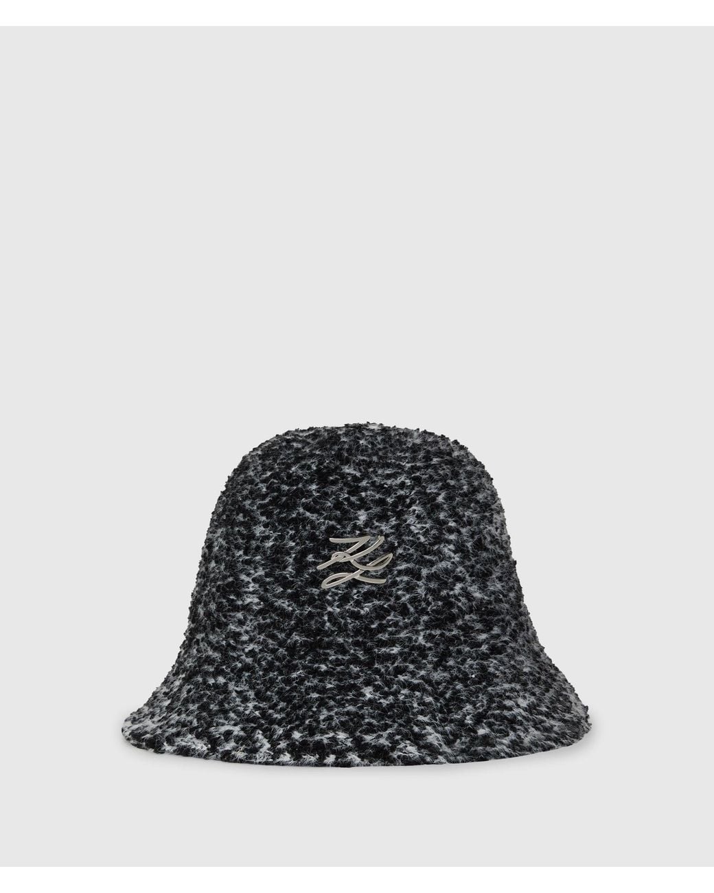 Karl Lagerfeld Black K/Autograph Boucle Bucket Hat