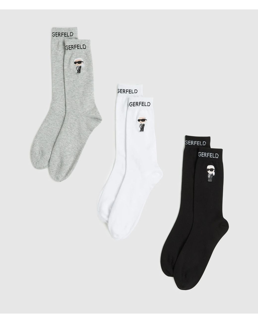 Karl Lagerfeld Metallic Ikon Socks – 3 Pack for men